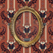Load image into Gallery viewer, Victorian mauve floral fabric peel and stick wallpaper
