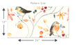Load image into Gallery viewer, Farmhouse cottage birds in garden botanical fabric peel and stick wallpaper
