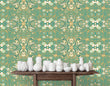 Load image into Gallery viewer, Antique Victorian floral fabric peel and stick wallpaper

