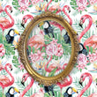 Load image into Gallery viewer, Clarendon Gardens Tropical Flamingo Peel and Stick Wallpaper
