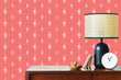 Load image into Gallery viewer, Pink vintage retro starburst fabric peel and stick wallpaper
