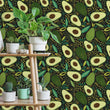 Load image into Gallery viewer, Vintage avocado green fabric peel and stick wallpaper
