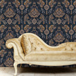 Load image into Gallery viewer, Victorian dark floral fabric peel and stick wallpaper
