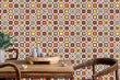Load image into Gallery viewer, Vintage retro geometric Mid century fabric peel and stick wallpaper
