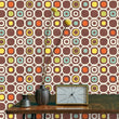Load image into Gallery viewer, Retro Wallpaper, Mid Century Wallpaper, Geometric Wallpaper, Vintage Wallpaper, Peel and Stick Wallpaper, Fabric Wallpaper
