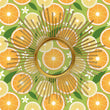 Load image into Gallery viewer, Retro vintage citrus fruit orange and green peel and stick wallpaper
