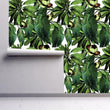 Load image into Gallery viewer, Retro palm tropical green fabric peel and stick wallpaper

