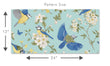 Load image into Gallery viewer, Blue bird Chinoiserie fabric peel and stick wallpaper
