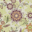 Load image into Gallery viewer, Whimsical purple floral fabric peel and stick wallpaper
