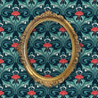 Load image into Gallery viewer, Blue Victorian floral fabric peel and stick wallpaper
