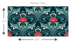 Load image into Gallery viewer, Blue Victorian floral fabric peel and stick wallpaper
