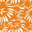Load image into Gallery viewer, Orange retro floral fabric peel and stick wallpaper
