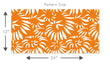 Load image into Gallery viewer, Orange retro floral fabric peel and stick wallpaper
