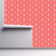 Load image into Gallery viewer, Pink vintage retro starburst fabric peel and stick wallpaper
