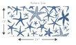 Load image into Gallery viewer, Blue starfish nautical fabric peel and stick wallpaper
