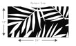 Load image into Gallery viewer, Black and white tropical palm fabric peel and stick wallpaper
