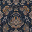 Load image into Gallery viewer, Victorian dark floral fabric peel and stick wallpaper
