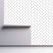 Load image into Gallery viewer, Farmhouse subway tile herringbone fabric peel and stick wallpaper
