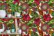 Load image into Gallery viewer, Ambrose Avenue Retro Botanical Peacock Peel and Stick Wallpaper
