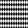 Load image into Gallery viewer, Geometric black and white harlequin fabric peel and stick wallpaper
