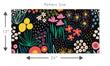Load image into Gallery viewer, Botanical dark floral garden fabric peel and stick wallpaper
