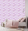 Load image into Gallery viewer, Purple Wallpaper, Geometric Wallpaper, Squares Wallpaper, Peel and Stick Wallpaper, Nursery Wallpaper, Girl Room Wallpaper, Fabric Wallpaper
