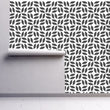 Load image into Gallery viewer, Grey modern geometric fabric peel and stick wallpaper
