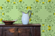 Load image into Gallery viewer, Antique vintage green and yellow floral fabric peel and stick wallpaper
