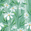 Load image into Gallery viewer, Blue floral daisy garden fabric peel and stick wallpaper
