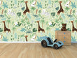 Load image into Gallery viewer, Giraffe zoo animal safari boy&#39;s room wallpaper
