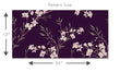 Load image into Gallery viewer, Antique dark purple floral fabric peel and stick wallpaper
