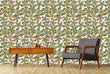Load image into Gallery viewer, Vintage retro colorful floral fabric peel and stick wallpaper
