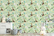 Load image into Gallery viewer, Giraffe zoo animal safari boy&#39;s room wallpaper
