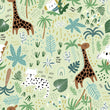 Load image into Gallery viewer, Giraffe zoo animal safari boy&#39;s room wallpaper
