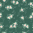 Load image into Gallery viewer, Green antique cottage floral fabric peel and stick wallpaper
