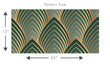 Load image into Gallery viewer, Blue and gold geometric antique art deco fabric peel and stick wallpaper
