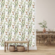 Load image into Gallery viewer, Botanical butterfly garden floral cottage fabric peel and stick wallpaper
