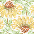 Load image into Gallery viewer, Floral linen cottage fabric peel and stick wallpaper
