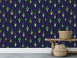 Load image into Gallery viewer, Blue potted plants hanging fabric peel and stick wallpaper
