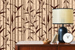 Load image into Gallery viewer, Vintage Chinoiserie Asian bamboo garden fabric peel and stick wallpaper

