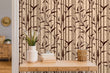 Load image into Gallery viewer, Vintage Chinoiserie Asian bamboo garden fabric peel and stick wallpaper
