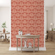 Load image into Gallery viewer, Pink antique damask fabric peel and stick wallpaper
