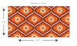 Load image into Gallery viewer, Orange retro vintage floral fabric peel and stick wallpaper
