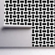 Load image into Gallery viewer, Black and white modern geometric fabric peel and stick wallpaper

