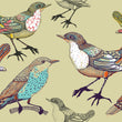 Load image into Gallery viewer, Bird cottage farmhouse fabric peel and stick wallpaper
