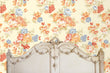 Load image into Gallery viewer, Victorian antique pink floral fabric peel and stick wallpaper
