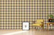 Load image into Gallery viewer, Farmhouse cottage brown plaid fabric peel and stick wallpaper
