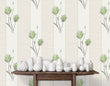 Load image into Gallery viewer, Botanical cottage farmhouse linen look fabric peel and stick wallpaper
