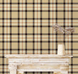 Load image into Gallery viewer, Farmhouse cottage brown plaid fabric peel and stick wallpaper

