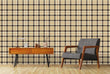 Load image into Gallery viewer, Farmhouse cottage brown plaid fabric peel and stick wallpaper

